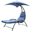 Vihmavarjuga lamamistool BERGAMO TOOL VARJUGA 200x125x180CM Navy Blue