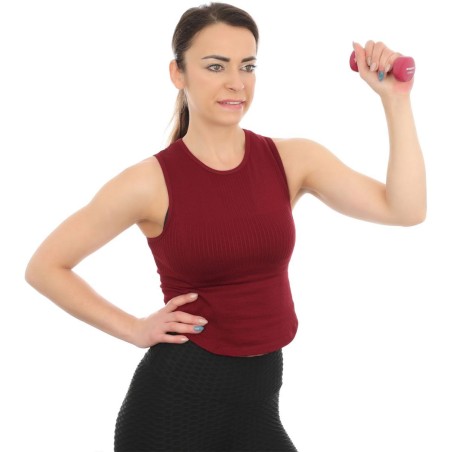 0,5 kg vinüülhantel VDB ENERO FIT, kirsi punane