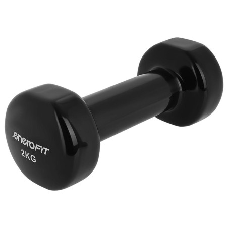 Vinüülhantel 2 kg VDB ENERO FIT, must – 1 tk