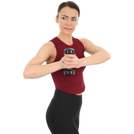 Vinüülhantel 2 kg VDB ENERO FIT, must – 1 tk