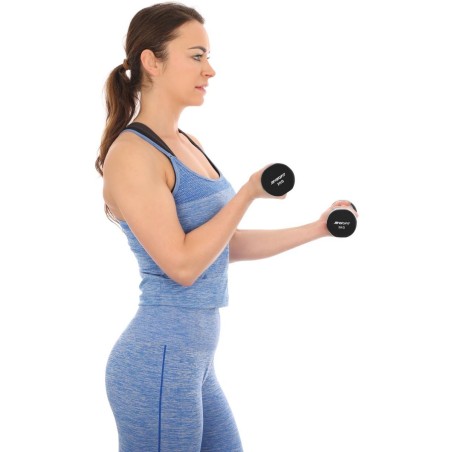 Vinüülhantel 2 kg VDB ENERO FIT, must – 1 tk