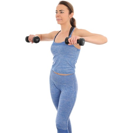 Vinüülhantel 2 kg VDB ENERO FIT, must – 1 tk