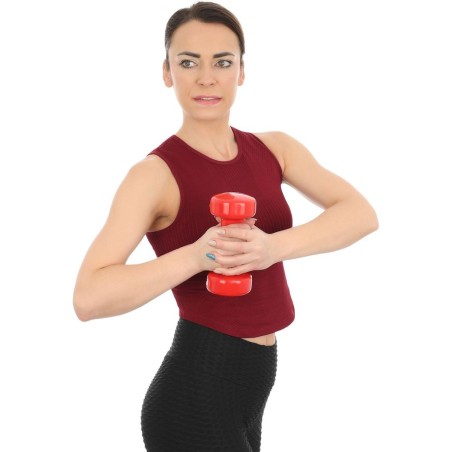 Vinüülhantel 3 kg VDB ENERO FIT (punane)