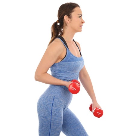 3 kg vinüülhantel VDB ENERO FIT (punane) – 1 tk