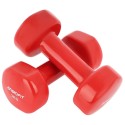 3 kg vinüülhantel VDB ENERO FIT (punane) – 1 tk