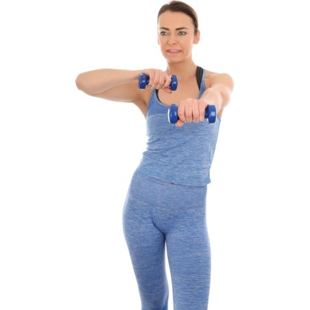 1 kg vinüülhantel VDB ENERO FIT, sinine – fitness ja taastusravi