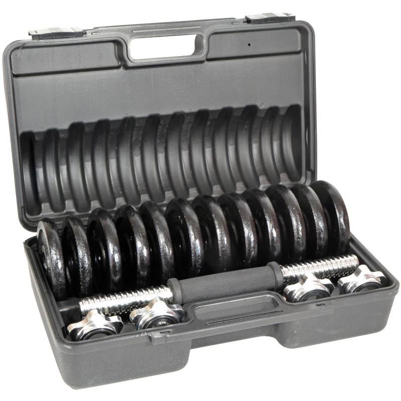 Malmist hantlid 15 kg (2x7,5 kg) ENERO FIT kohvriga