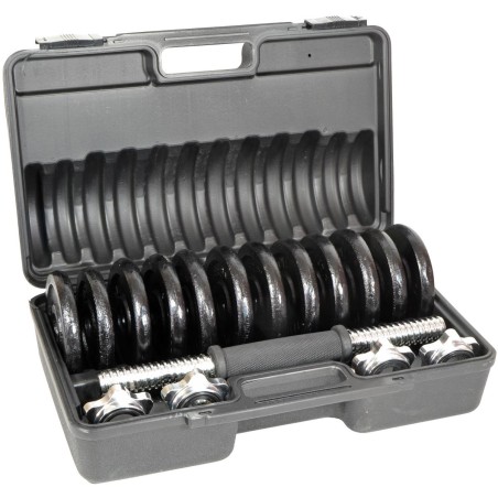 Malmist hantlid 15 kg (2x7,5 kg) ENERO FIT kohvriga