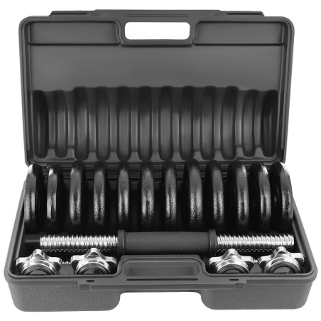 Malmist hantlid 15 kg (2x7,5 kg) ENERO FIT kohvriga