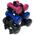 7 kg hantlikomplekt alusega ENERO FIT – 6 hantlit