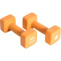 Neopreenkattega hantlikomplekt 2x4 kg Pure 2 Improve (oranž)