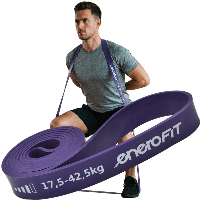 Treeningkumm vastupidavuslint Power Band 17,5–42,5 kg lilla ENERO FIT