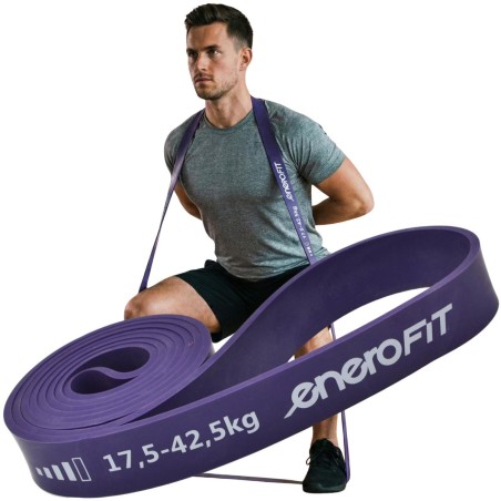 Treeningkumm vastupidavuslint Power Band 17,5–42,5 kg lilla ENERO FIT