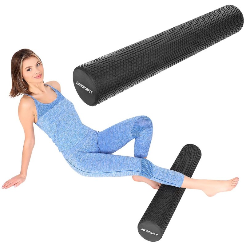 Massaažirull EVA ENERO FIT 15×90 cm must (toruga)