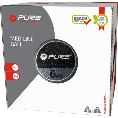 6 kg meditsiinipall Pure 2 Improve (hall-must)