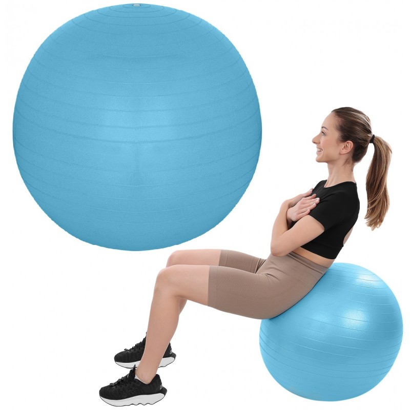 Võimlemispall 65 cm Antiburst sinine XQMAX