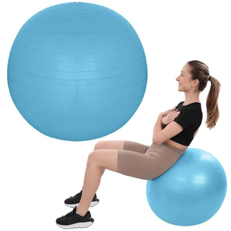 Võimlemispall fitnessharjutusteks 65 cm Antiburst sinine XQMAX