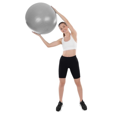 Võimlemispall fitnessharjutusteks 55 cm antiburst hall | PVC