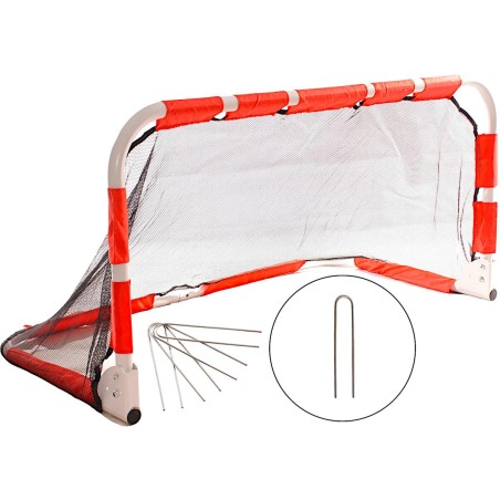 Jalgpallivärav 120x60x60 cm PURE 2 IMPROVE – valge/punane
