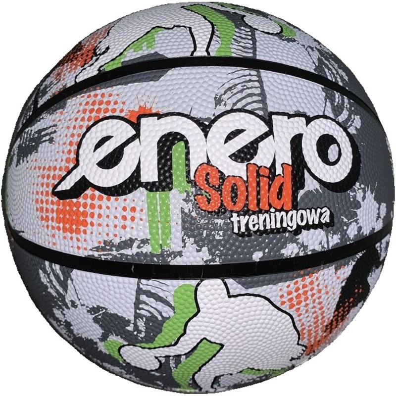 Korvpall suurus 7 – ENERO SOLIID, hall ja valge