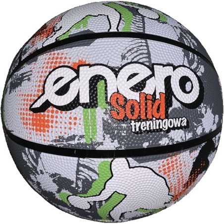Korvpall suurus 7 – ENERO SOLIID, hall ja valge