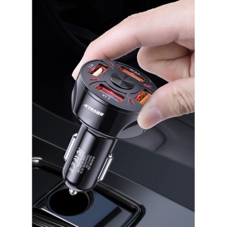 Autolaadija 4x USB + juhe Xtrobb 19907.a