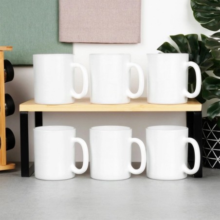 Valgest klaasist tassid 300 ml 6 tk.