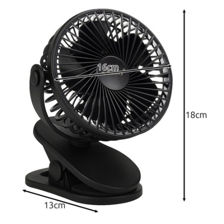 Must akuventilaator Ruhhy 