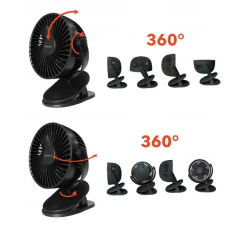 Must akuventilaator Ruhhy 
