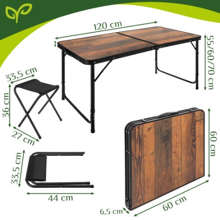 Gardlov kokkupandav aialaud + 4 tooli
