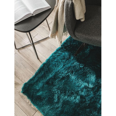Shaggy Rug vaip Whisper Türkiissinine 200x200 cm