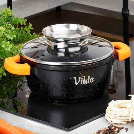 Klaaskaanega graniidist pott TERRUNA AROMA 16 cm, 1, 2 liitrit