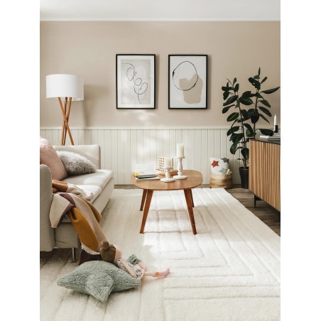 Shaggy Rug Emy Cream 140x200 cm