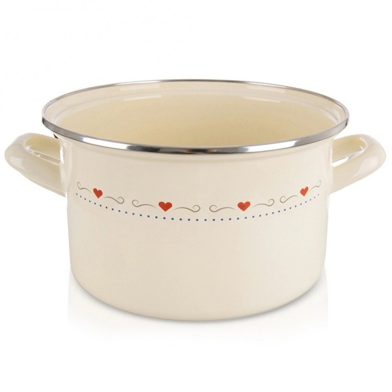 Kreemjas emailpott TONCA 22 cm, 4 liitrit | FreshDesign.ee