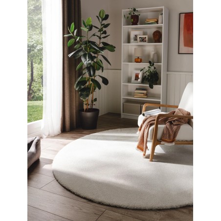 Pestav vaipShaggy Rug Melvin Cream ø 150 cm ümmargune
