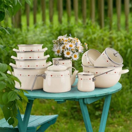 Kreemjas emailpott TONCA 16 cm, 1, 4 liitrit | FreshDesign.ee