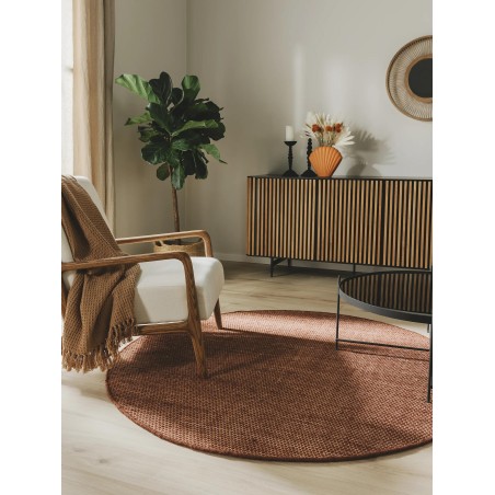 Ümmargune villane vaip Rocco Brown ø 150 cm ümmargune