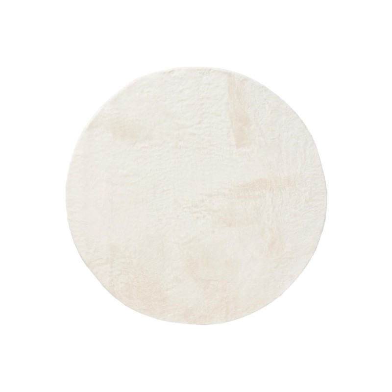Faux Fur Rug Furry Cream ø 80 cm ümmargune