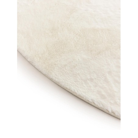 Faux Fur Rug Furry Cream ø 80 cm ümmargune