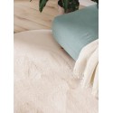 Kunstkarusnahast vaip Furry Beige ø 80 cm ümmargune
