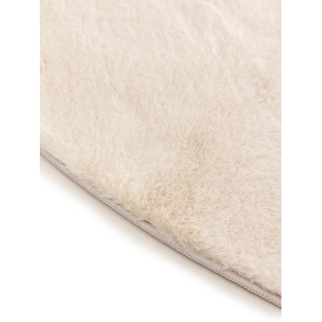 Kunstkarusnahast vaip Furry Beige ø 80 cm ümmargune