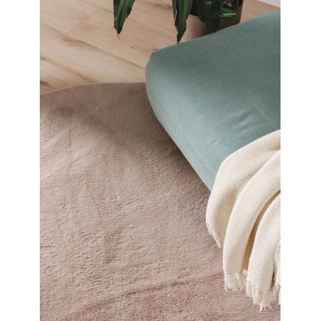 Kunstkarusnahast vaip Furry Taupe ø 160 cm