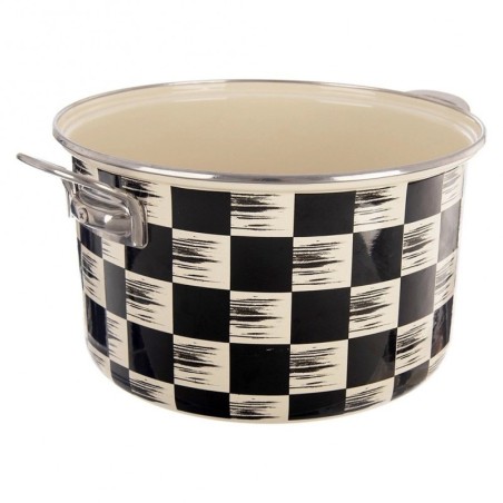 Emailitud pott CHECKTAHV 26 cm, 6, 5 liitrit | FreshDesign.ee