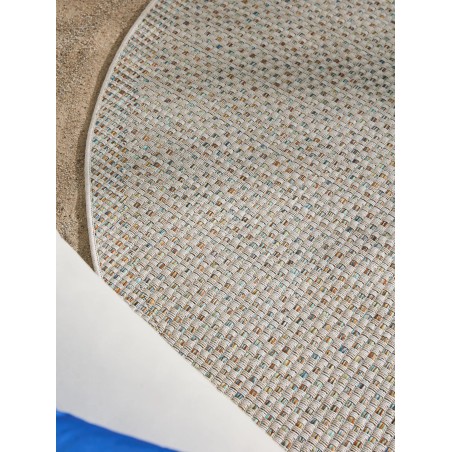 In- & Outdoor ümmargune vaip Agra kreem/sinine ø 160 cm