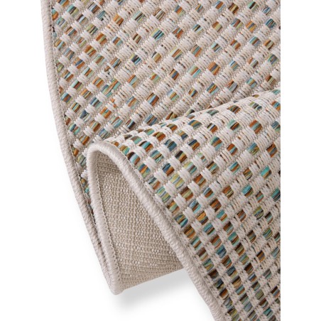 In- & Outdoor ümmargune vaip Agra kreem/sinine ø 160 cm