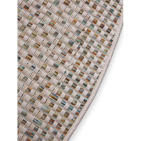 In- & Outdoor ümmargune vaip Agra kreem/sinine ø 160 cm