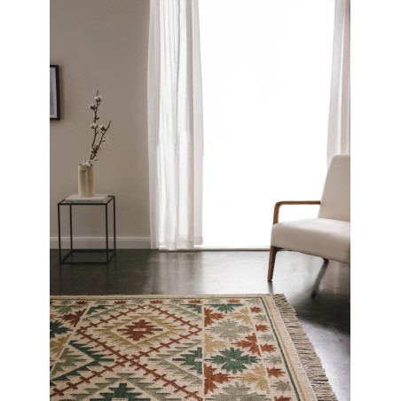 Käsitsi kootud Kilim Zohra Green 120x170 cm