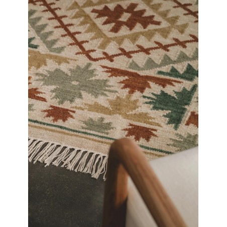 Käsitsi kootud Kilim Zohra Green 160x230 cm