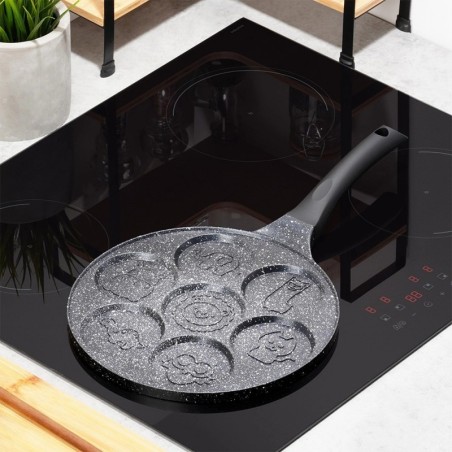 Graniitmunapann 7 auguga BLACK LINE 26 cm