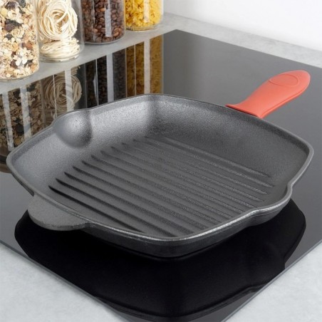 Kandiline malmist grillpann silikoonkattega CAST LINE 28x28 cm
